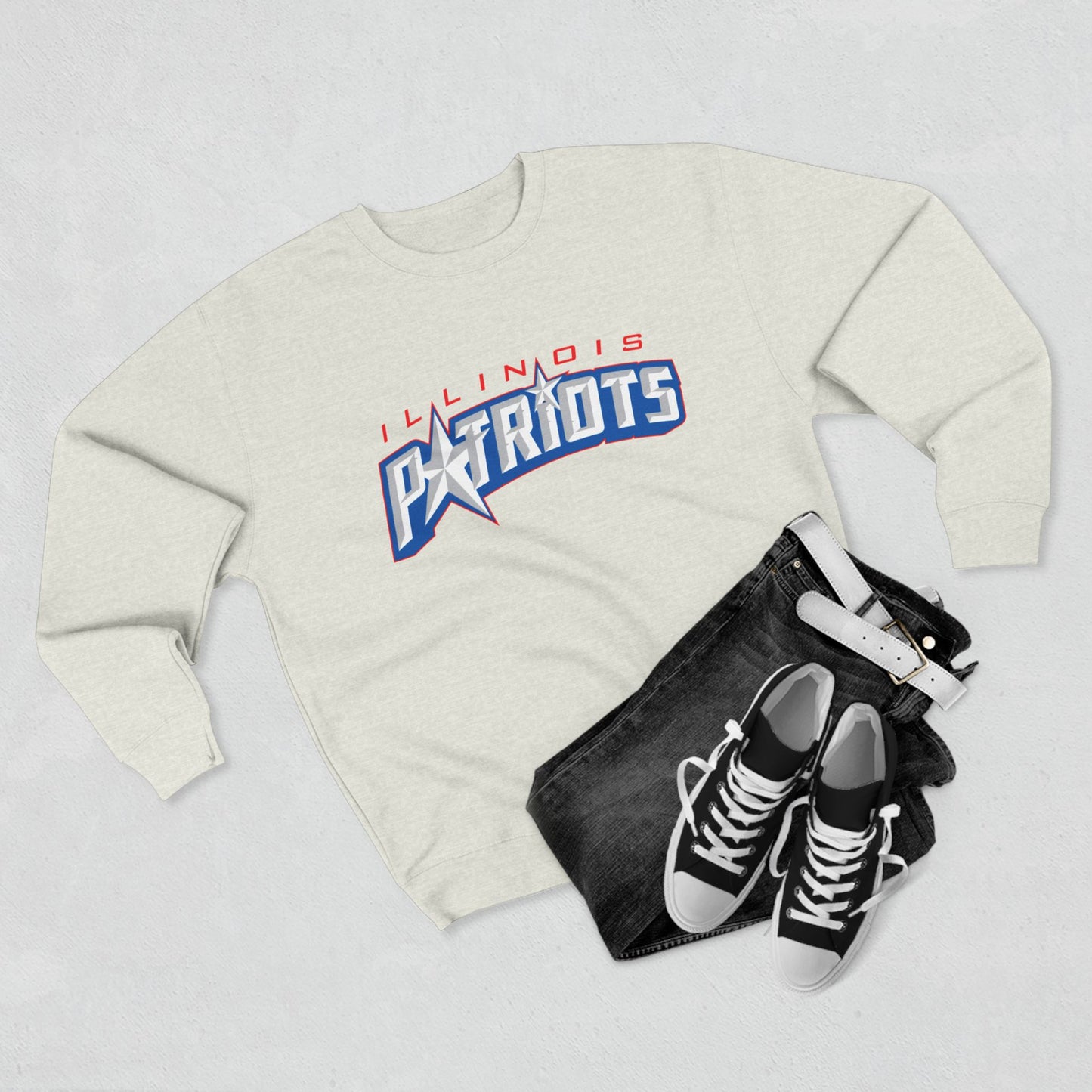 Customizable Patriots Team Logo Sweatshirt — Add Player Name & Number