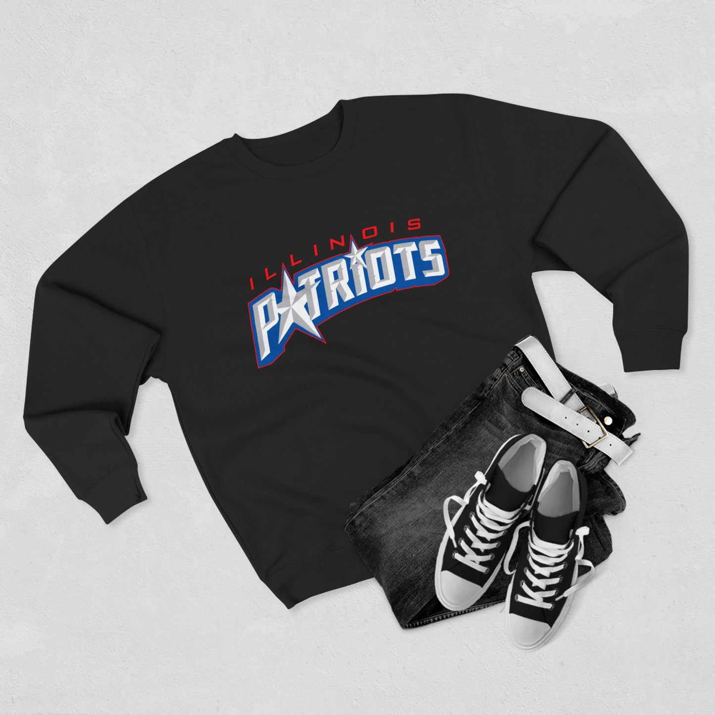 Customizable Patriots Team Logo Sweatshirt — Add Player Name & Number
