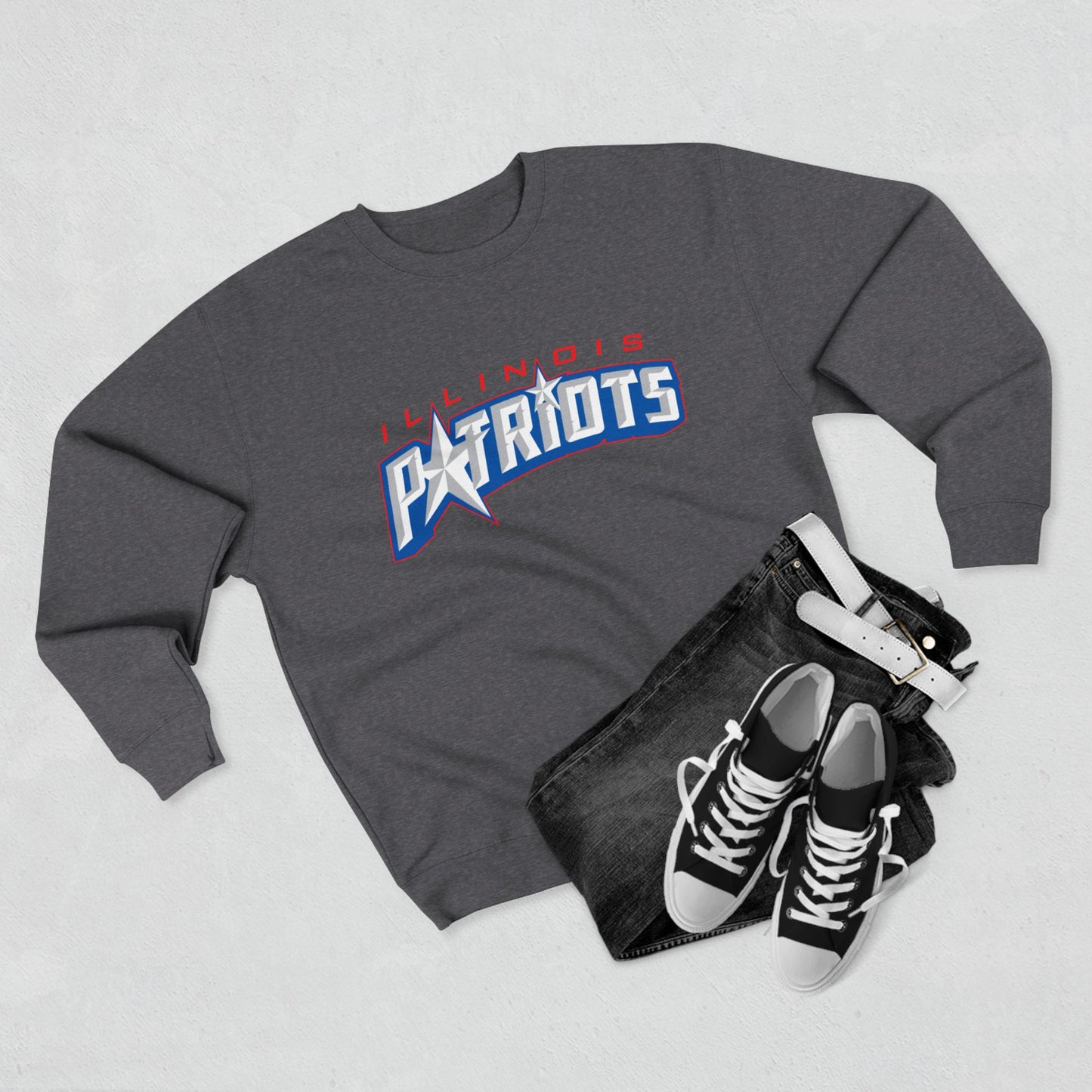 Customizable Patriots Team Logo Sweatshirt — Add Player Name & Number